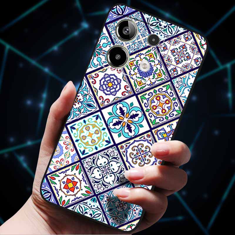 3D Flowers Emboss Fundas For Redmi Note 13 Case Note13Pro 5G Soft Silicone Phone Cases for Redmi Note 13 Pro Plus Back Cover Bag
