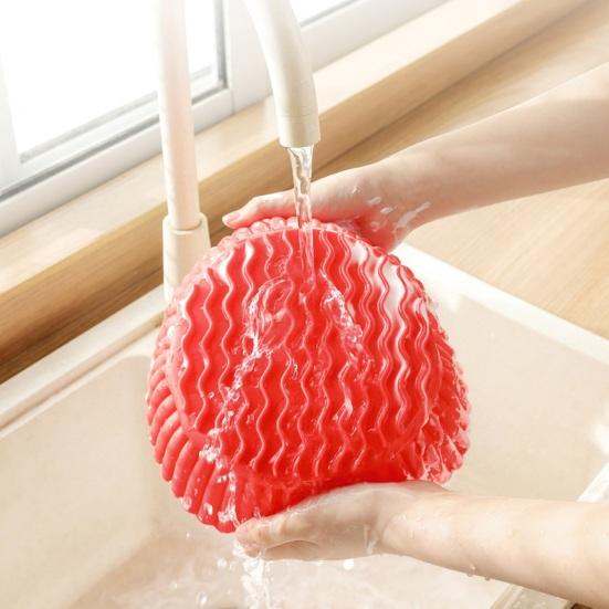 Silicone Air Fryer Liner with Handles Round Foldable Mats for Baking Frying Steaming Food-Grade Non-Stick