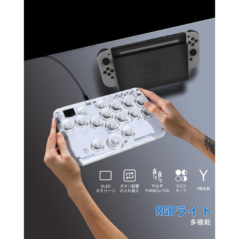 Controlador de Arcade sem alavanca Fighting Stick Mini Tipo Arcade Joystick para PCSwitchPS4 PS3 Akekon RGB Light Mini Tipo Alta Precisão Alta Resposta Fino