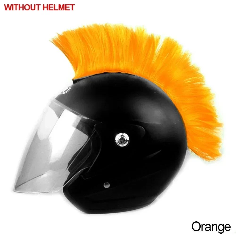 Mohawk Helmet Wig Cuttable Helmet Decorations Wigs Cockscomb Motocross Full Face Off Road Helmet Decoration Hair Sticker Paste