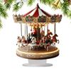 Merry Christmas 2D Acrylic Carousel Christmas Scene Festival Desktop Ornaments Home Decoration 2025 Xmas Navidad Party Supplies
