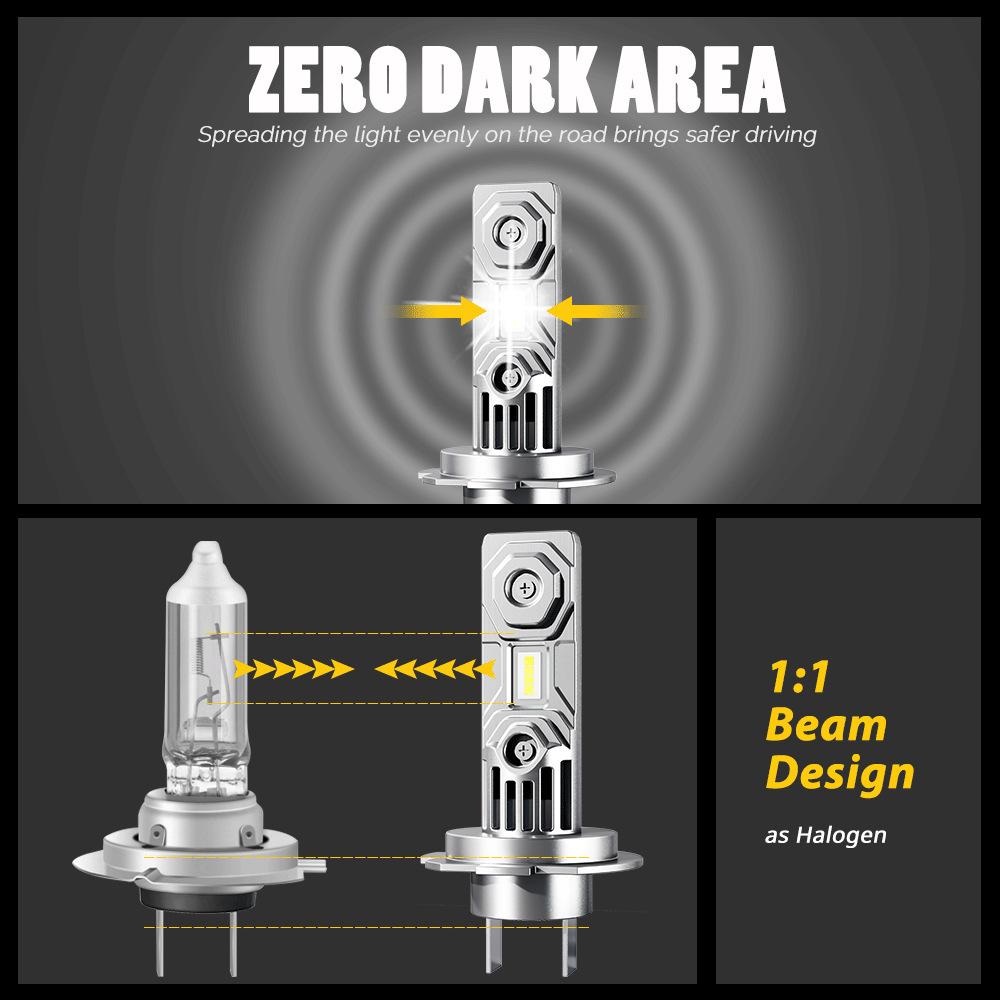2PCS H7 Original Auto Led High Power Scheinwerfer K35 Spot Birne Canbus Nebel Licht 10000LM 50W Auto Licht auto Teile