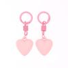 2Pcs Cute Candy Color Heart Keychain Korean Simple Love Keyring Bag Pendant Hanging Decoration Car Key Holder Couple Gifts