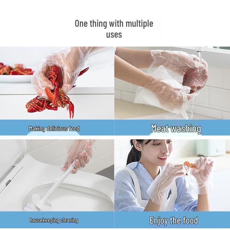 CHAHUA Kids Disposable Thickened Food-Grade PE Gloves