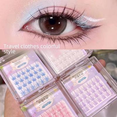 Mengji Shangpin Dreamy Rainbow False Eyelashes - Hot Girl Style, 3D Fashion