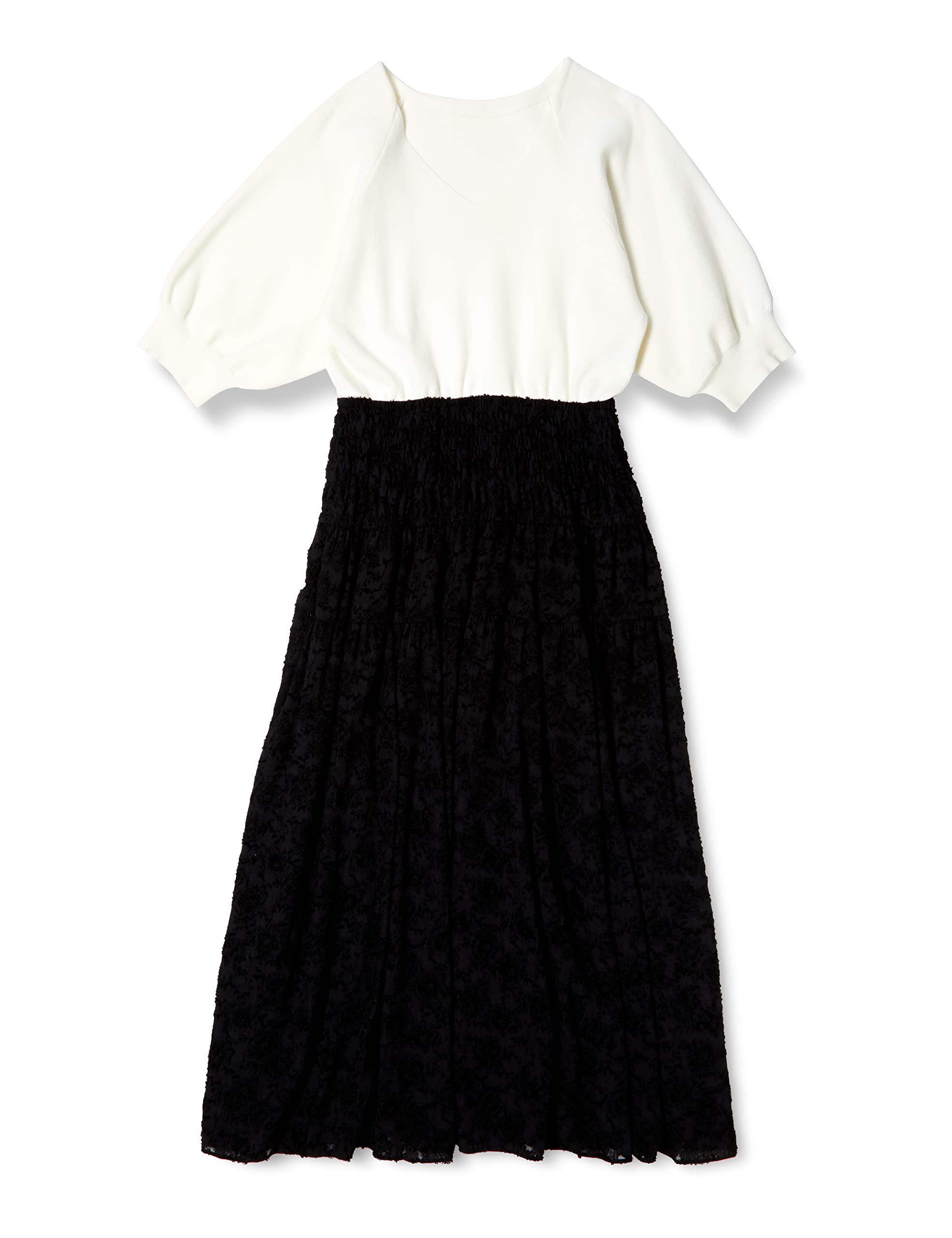 

Cut JQ Knit Combination Dress CWNO201050 BLK Japan 38 to Japanese size [Selford] Women s (equivalent 9) чёрный