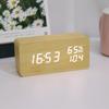 Smart Voice-Controlled LED Wooden Clock with Temperature & Humidity Display