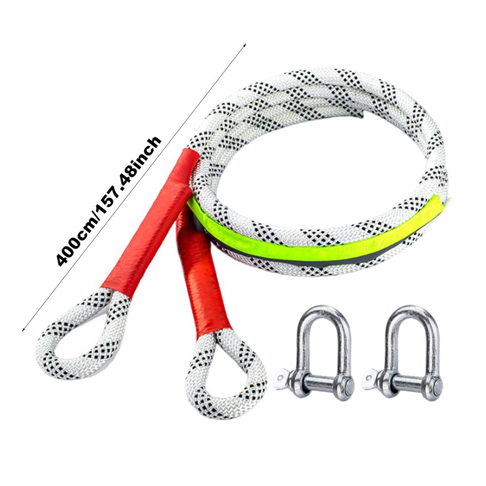3/4/5M Car Tow Rope Set 10T/5T Tow Strap Off Road Towing Rope Heavy Duty Emergencies Equipment Tow Rope With Hooks For Truck ATV