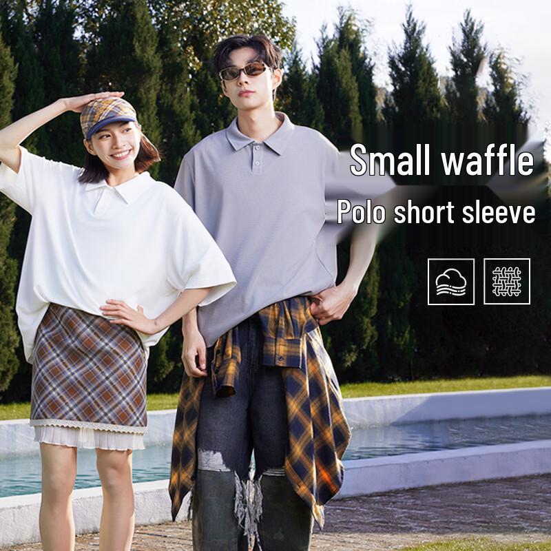 Jeanswest Herren Waffelstrick Kurzarm Poloshirt