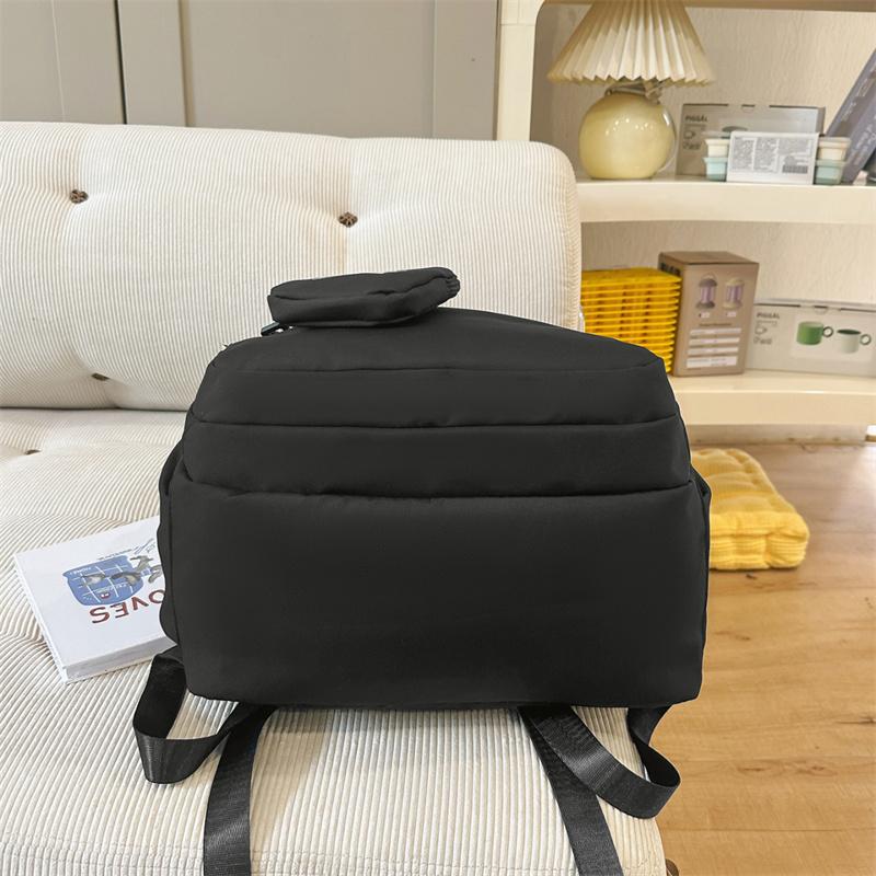 Cartoon Print Student Schoolbag Large Capacity Women's Lightweight Backpack with Coin Purse