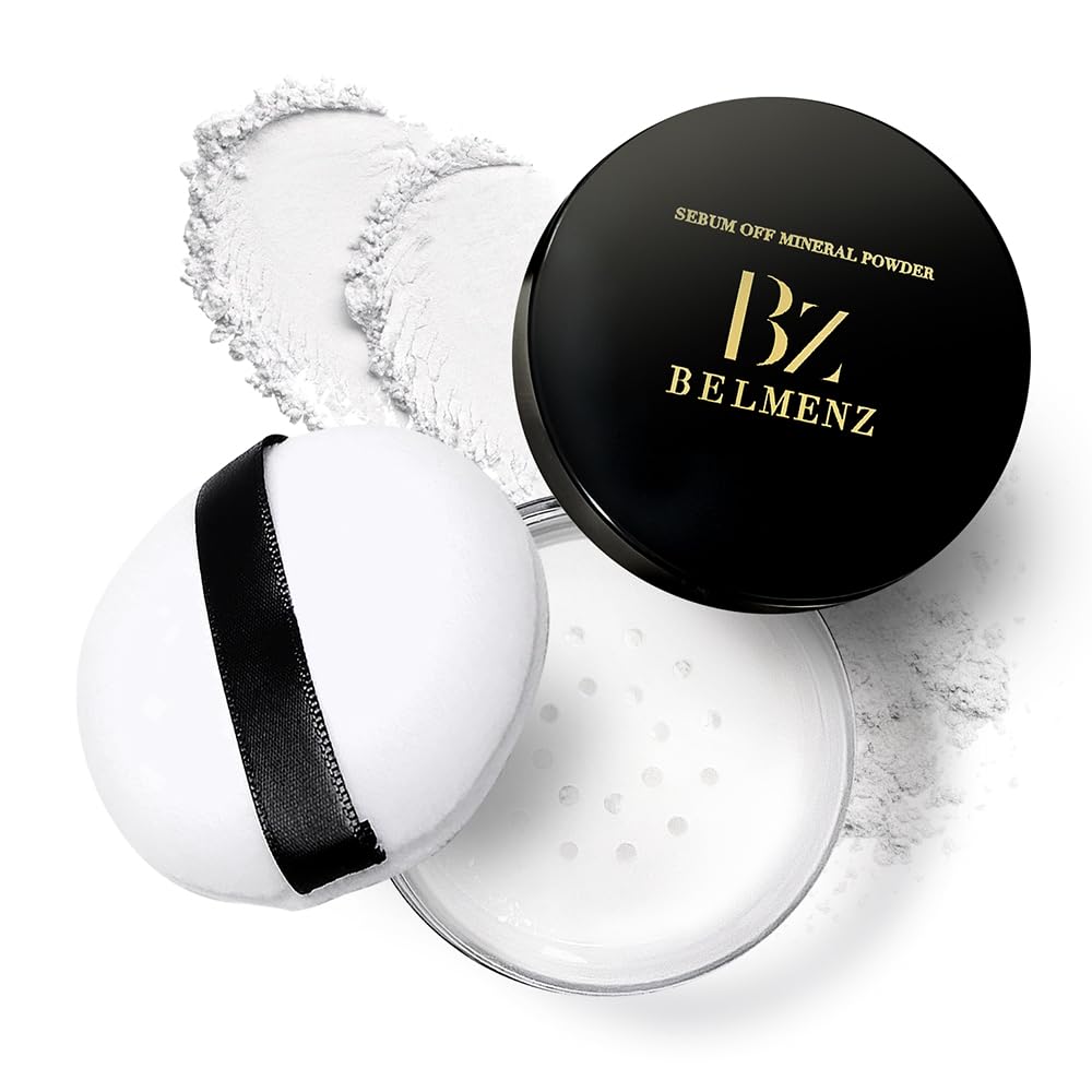 BELMENZ Face Powder for Shine Prevention White Anti-shine Men, Oil-resistant Base,