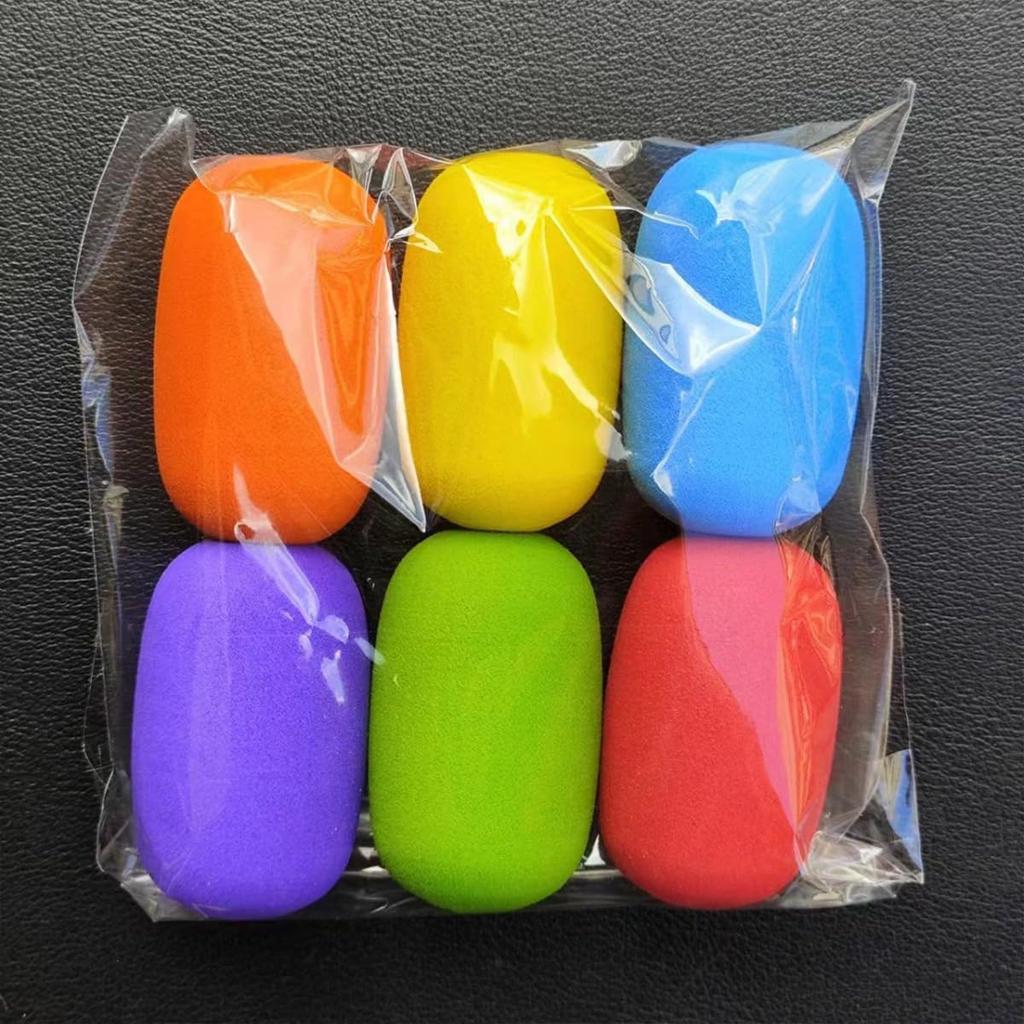 Foam Pencil Grips, 6Pcs Egg Pen Holder with Colored Soft Cushion, Used for Handwriting, Painting, coloring,Better Pencil Control Ideal for Left &