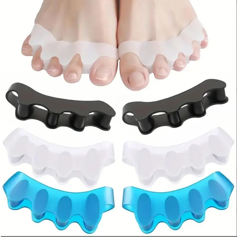 2/6/10pcs Five Hole Toe Separator Bunion Corrector Adjustable Unisex Comfort Foot Alignment Pain Relief Support