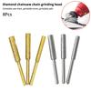 8Pcs Chainsaw Bits Titanium Plated Diamond Sharpener High Hardness Electric Chainsaw File 4/4.8/5.5Mm Chainsaw Sharpener Stone