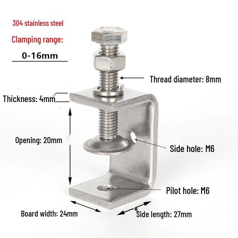 304 Stainless Steel Multi-Shape Pipe Clamp and Fixing Clip