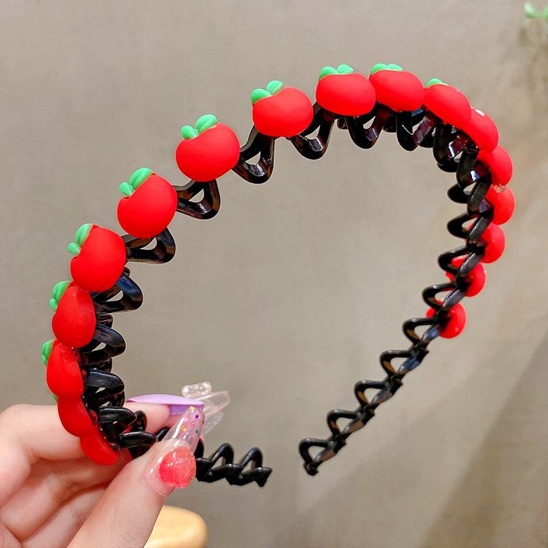 Summer Cartoon Wave Headband Children'S Candy Color Headband Hairpin Bangs Broken Hair Finishing Artifact Girls Hair Accessories Women