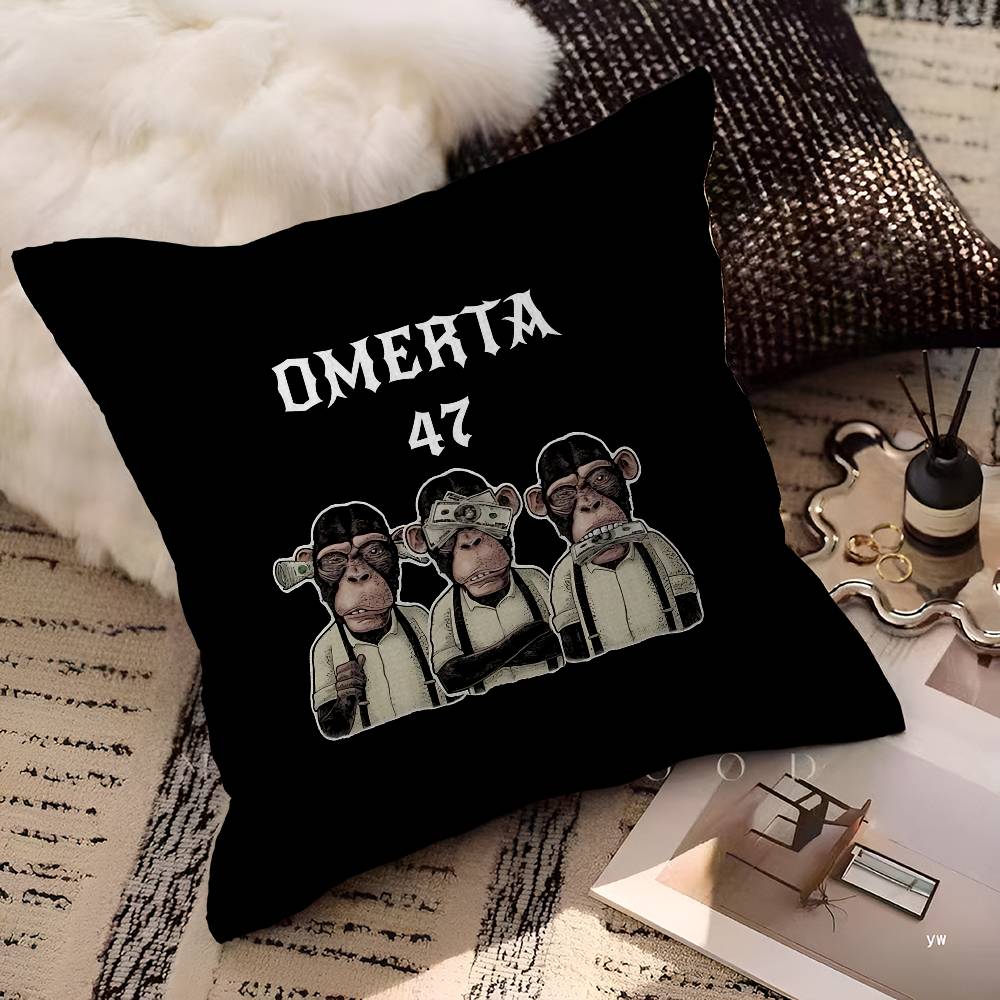 Singer O-Omerta 47 R-Records Cushion Cover Pillow Cover Decor Pillowcase Printed Cushion Case For Couch