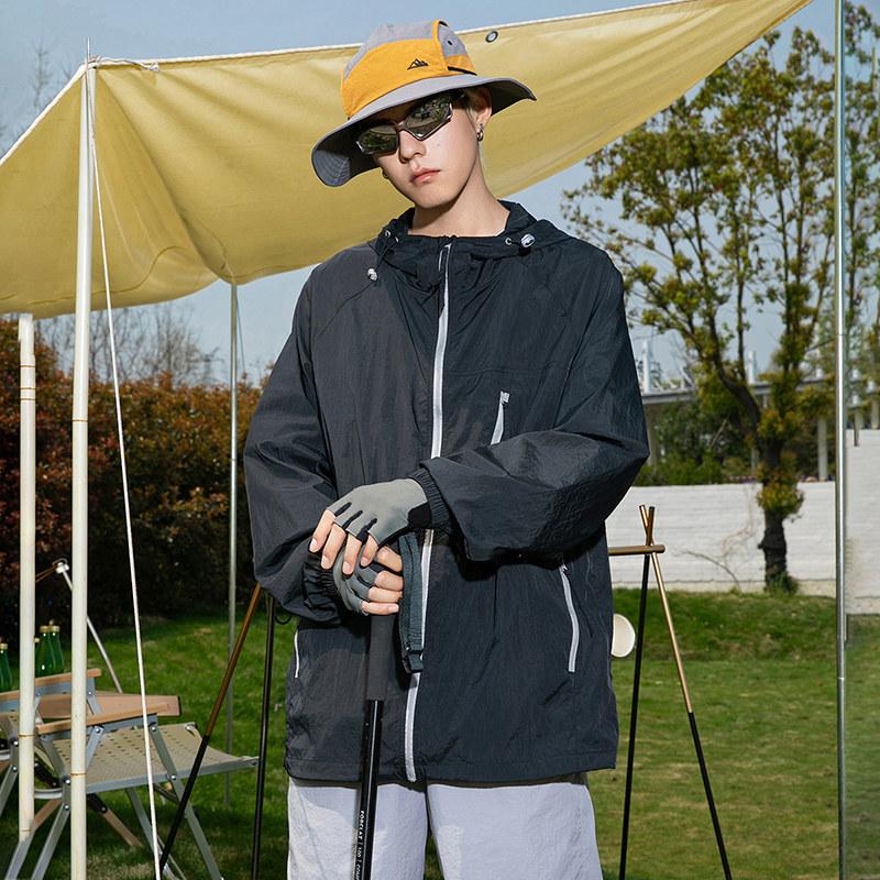Ice Silk Nylon Sun Protection Clothes Thin Ultraviolet Hooded Sun Protection Clothes Outdoor Fishing Skin Clothes