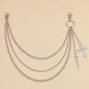 European-American Geometric Multi-Layer Sword Pendant Pants Chain