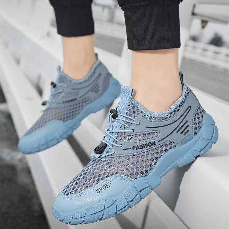 New Summer Breathable Mesh Thin Men's Shoes Single Mesh Mountaineering Shoes Summer Casual Sports Trendy Shoes