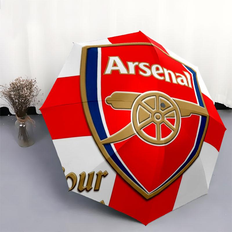 1 PC Automatic Folding Umbrella - Arsenal F Custom Name Pattern, Portable & Foldable Design with 8 Ribs, Christmas Birthday Gifts