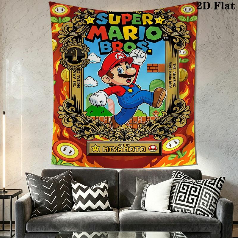 Race Mario Kart Wall Hanging Printed Fabric Blanket Decorative Tapestries for Bedroom Living Room Home Decor