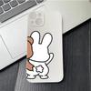 Cartoon Cute Bunny Bear Paired Couple Phone Case For IPhone 13 11 12 15 16 Pro Max Mini X XS XR 14 Plus Lovers Cover Funda Shell