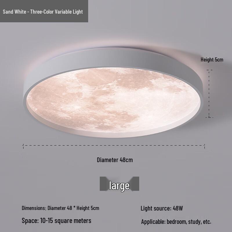 Moon-Shaped LED Ceiling Light
