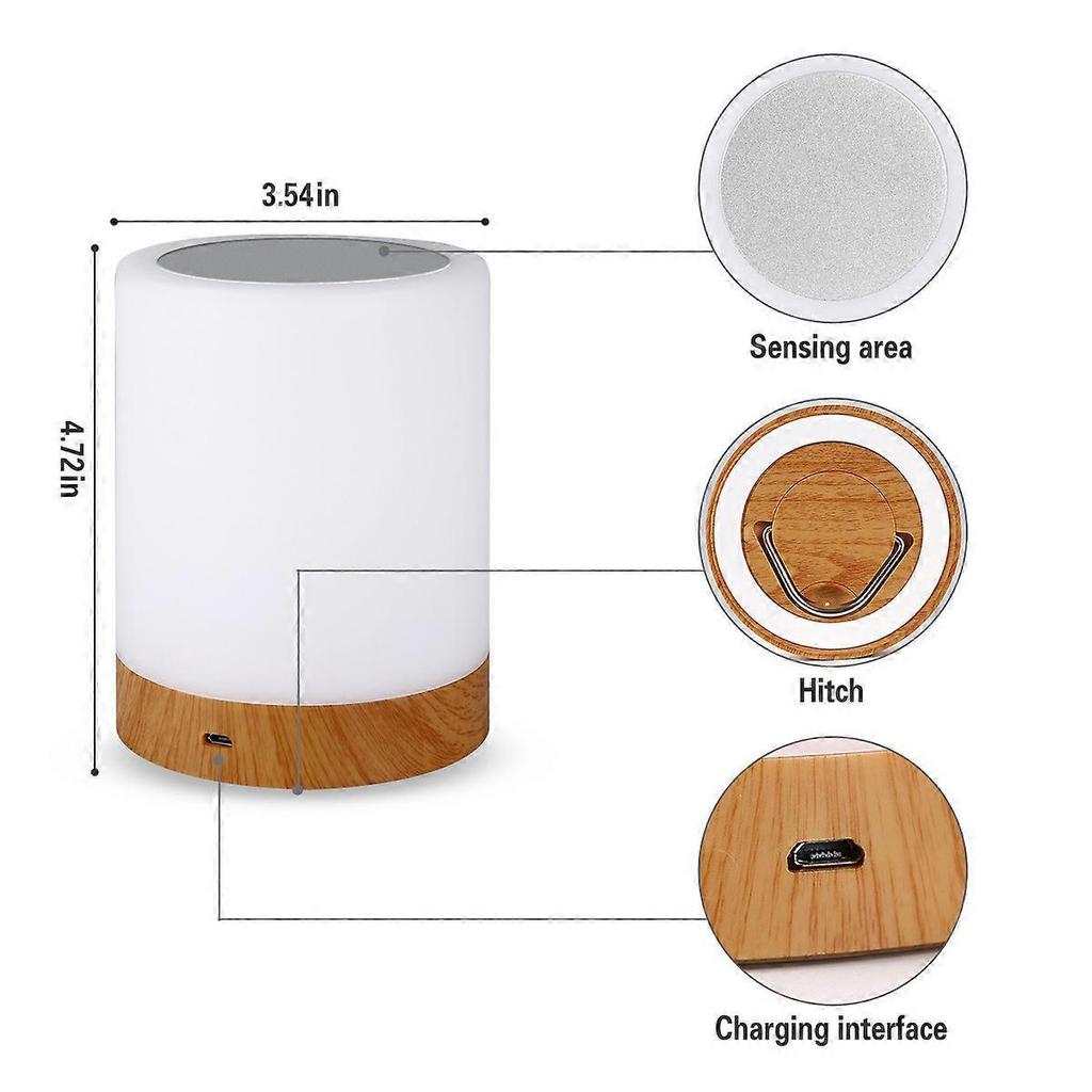 7-color color-changing LED bedside lamp, touch dimming, bedroom and living room atmosphere table lamp