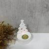 Silicone Christmas Tree Mold Christmas Tealight Candle Holder Cement Ornament Molds Plaster Silicone Mold Craft Resin Casting