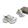 European Leather Breathable Diamond Fried Street Dad Shoes Women's 2025 Autumn New Thick-soled Heightening Fashionable Versatile Casual Shoes