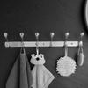 Wall Mounted Chrome Towel Hanger Clothes Hat Hook Row Vintage Robe Hook Bathroom Robe Hook Bath Hardware Set Kitchen Hanger