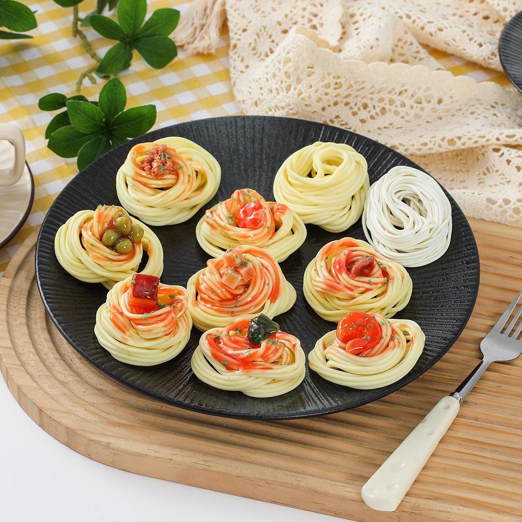 Spaghetti Shrimp Gravy Model for Western Food Display & Movie Props