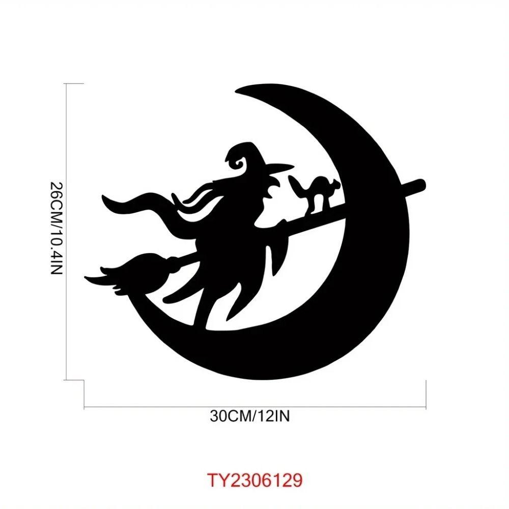 Metal Witch Door Hanger Halloween Decor