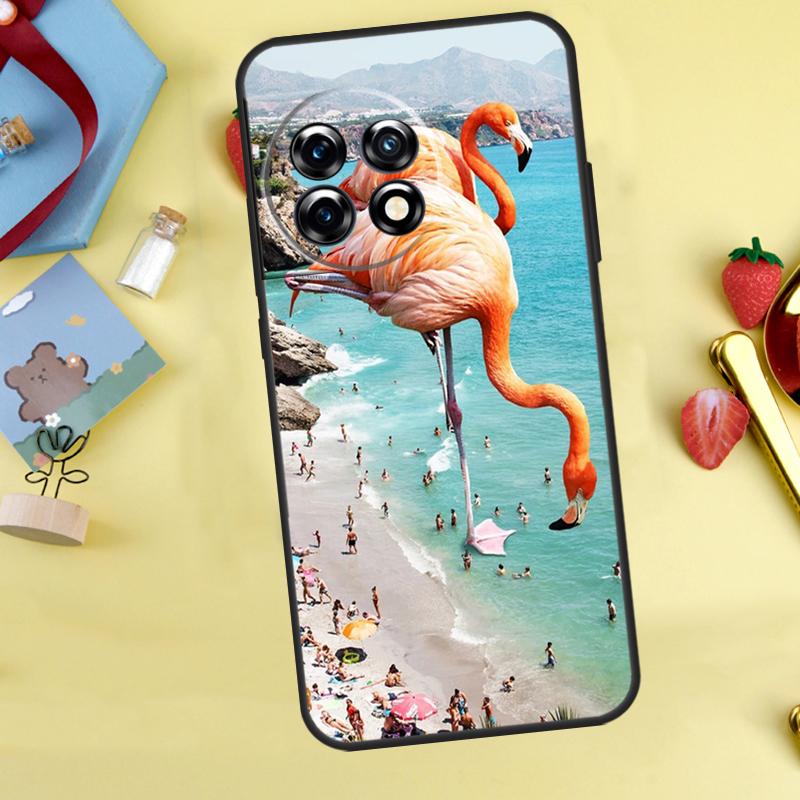 Rosa Rotes Flamingo-Case Für OnePlus Nord 5 CE 2 3 4 Lite N20 N30 OnePlus 15 12R 13R 13 12 11 10 10T 13T Hülle