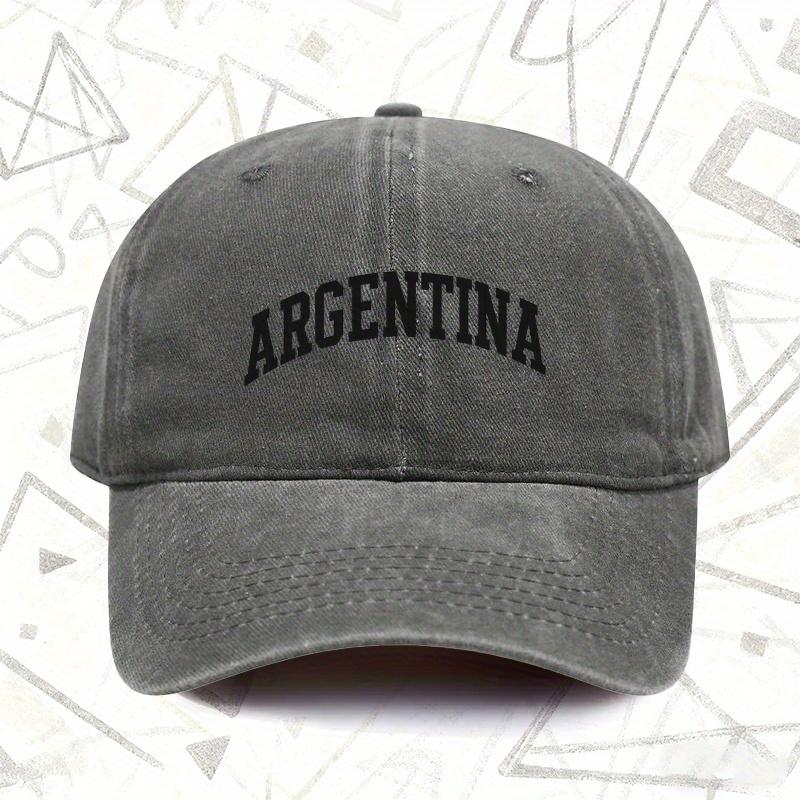 A Vintage Washed Hat Related To ARGENTINA Suitable for Both Men And Women This Solid Baseball Cap Is Perfect for All Seasons