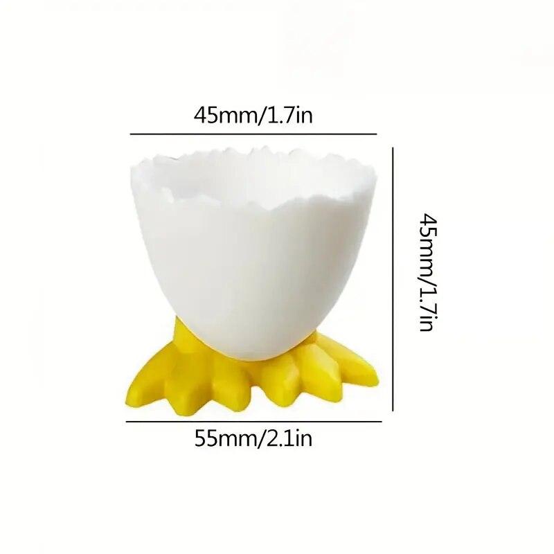 1 Stück Kreativer Cartoon Eierschalenförmiger Eierhalter Eierbecher Sicherheit PP-Material Hilfsgeschirr Eierbecher
