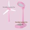 Solar-Powered LED Desk Lamp & Fan with Eye Protection for Children's Bedroom