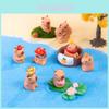 Adorable Capybara Figurine Resin Blind Box Desktop Decor Cartoon Style