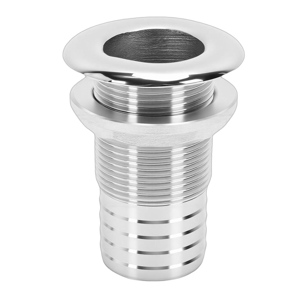 1 1 4in Marine Straight Thru Hull Fitting 316 Stainless Steel Water Drain Outlet Barbed Thru Drain Connector for Boat 1