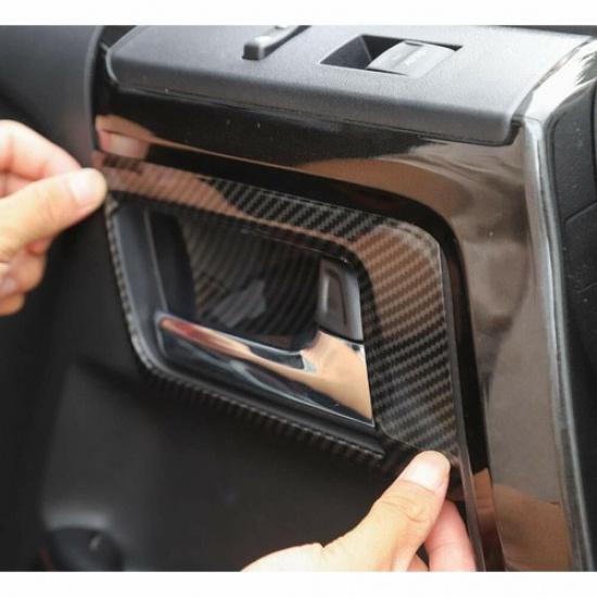 Carbon Fiber Door Handle Bowl Frame Trim Decor Cover Bezels for 4Runner 2010+