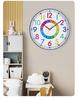 12" Colorful Cartoon Wall Clock - Creative Silver Frame for Living Room, Study, or Kids' Room