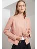 European Women's Beaded Leather Motorcycle Jacket - Long Sleeve, Lapel, Thin Fashion for Spring and Autumn 2023