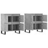 Sideboards 2 pcs Concrete Grey Particleboard
