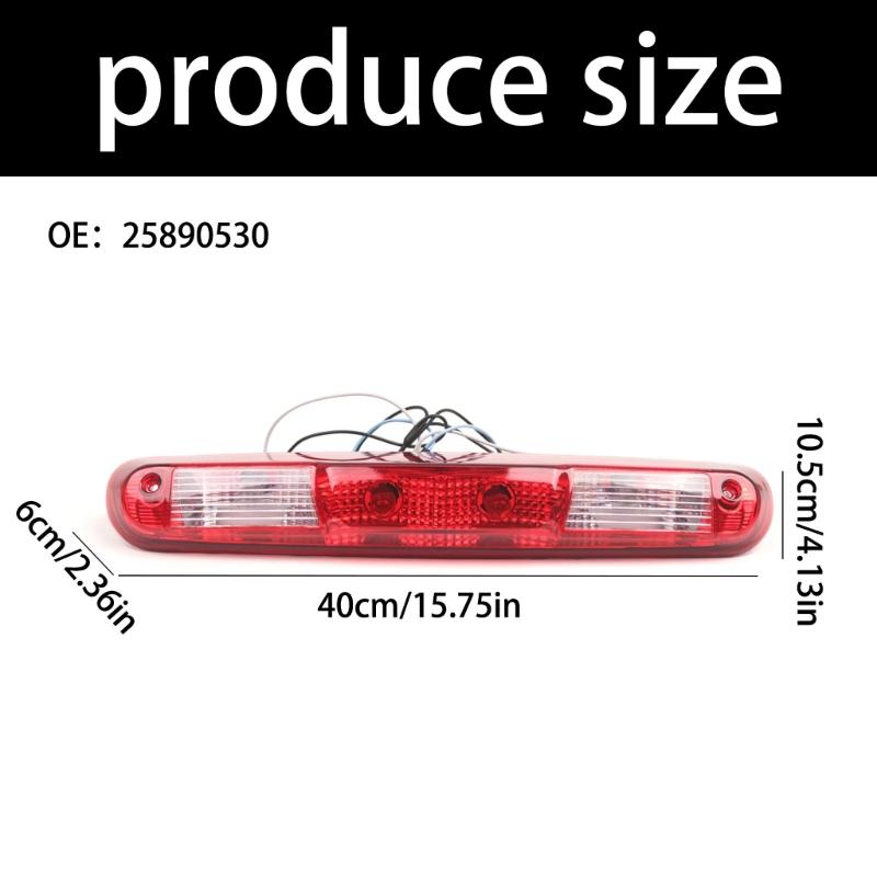3rd Brake Light Lamp Replacement High Mount LED Tail Rear Brake Light for 1500 07-13 Auto Accessory 25890530
