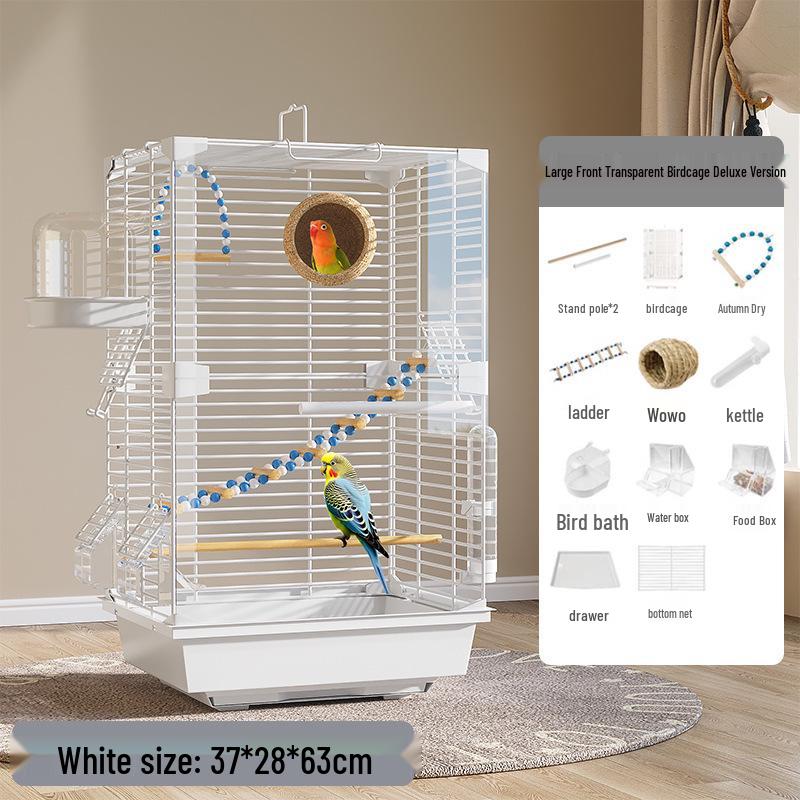 Luxury Birdcage with Breeding Box for Parrots and Budgies - Large Aviary for Cockatiels, Mynas, and More
