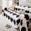 Cute Heart Shape Sofa Cover Chenille Sofa Towel Blanket Couch Cover Tassel Non-Slip Decorative Dust Cover Furniture Protector