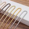 5pcs/Lot Vintage Antique Bronze Hair Jewelry U Shaped Hairpins Barrettes Retro Long Arch Pin Hair Wear Accessories Decoration