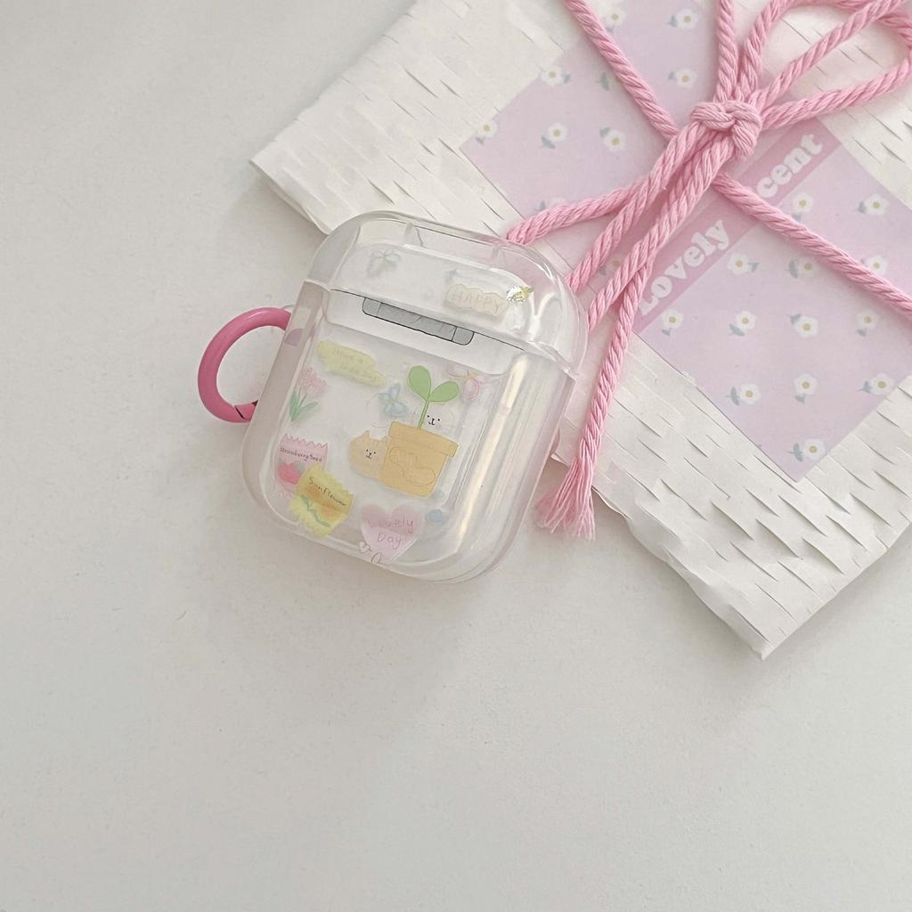 Happy Lovely 3d Flower Sun Strawberry Lovely Cartoon Butterfly Ins Earphone Case For Apple Airpods 1 2 Pro 3 2nd Charging Box