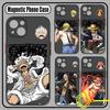 Anime Ones Pieces Luffys Zoros Phone Case For Samsung Galaxy S25 S24 S23 S22 S21 S20 FE Plus Ultra 5G Matte Magnetic